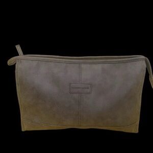 Gainsborough-Faux Suede Travel Bag-Size: Approx 12x7.5x3.5-Color: Brown